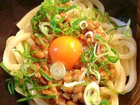 簡単*快腸レシピ☆時短 納豆かけうどん